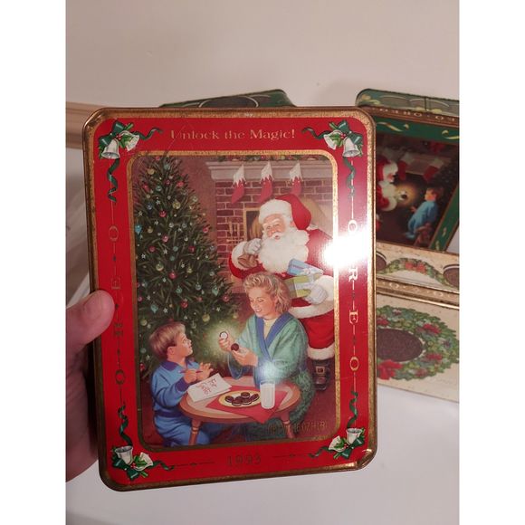 Oreo Vintage Christmas Tins 1990 1991 1992 1993 1994 Lot/Bundle 6 - Picture 6 of 16